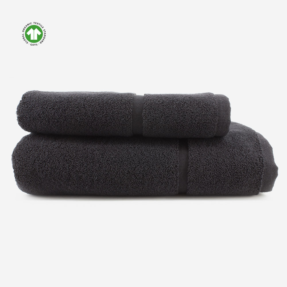 Tapis de bain en coton BIO noir - ORGANIC Tapis de bain en coton BIO noir - ORGANIC